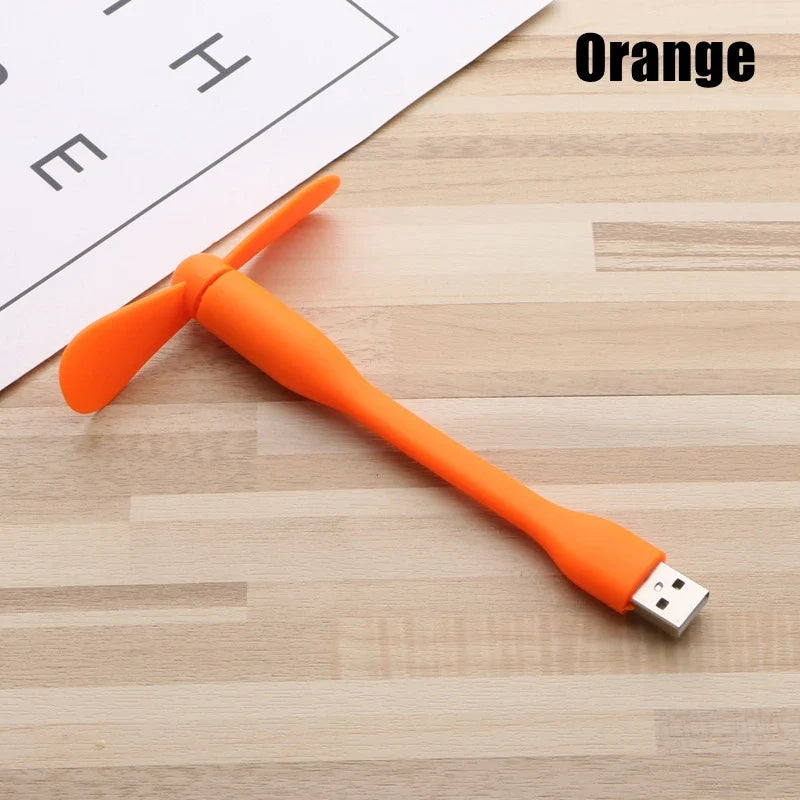 USB Mini Flexible Fan - Portable Bendable Cooling Fan for Laptop, PC, Gadget Hand Fan