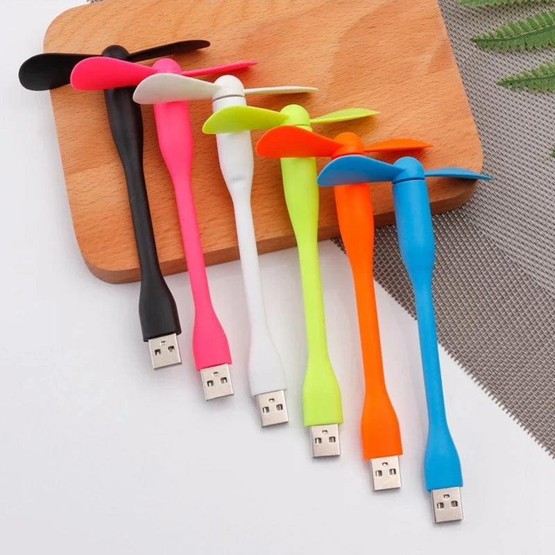 USB Mini Flexible Fan - Portable Bendable Cooling Fan for Laptop, PC, Gadget Hand Fan