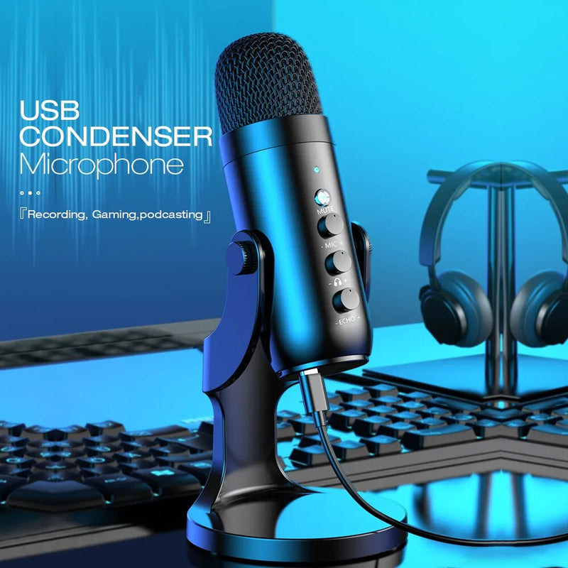 USB Condenser Microphone for PC & Mac - Gaming, Recording, Streaming, Podcasting