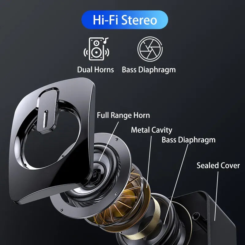 USB Wired Computer Speakers with LED Light - HiFi Stereo PC Sound Box with Microphone for Desktop & Laptop