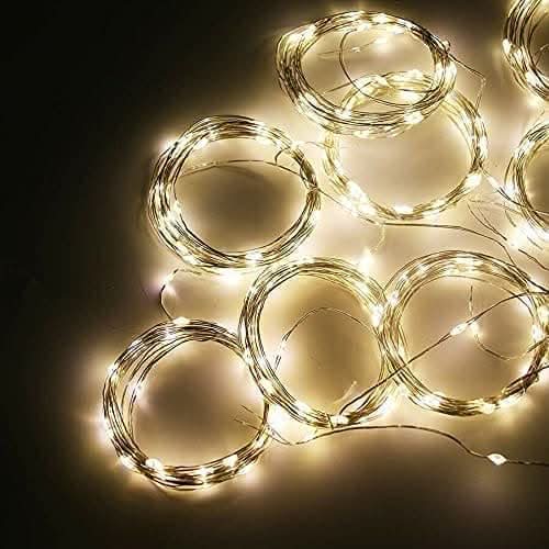 300 LED Warm White Curtain String Lights 3 x 3m with Remote