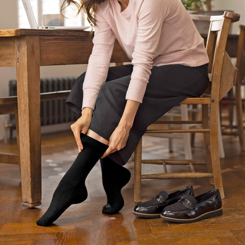Ladies Ultra Lite Extra Thin 1.0 TOG Casual Thermal Socks (Multipack Options)