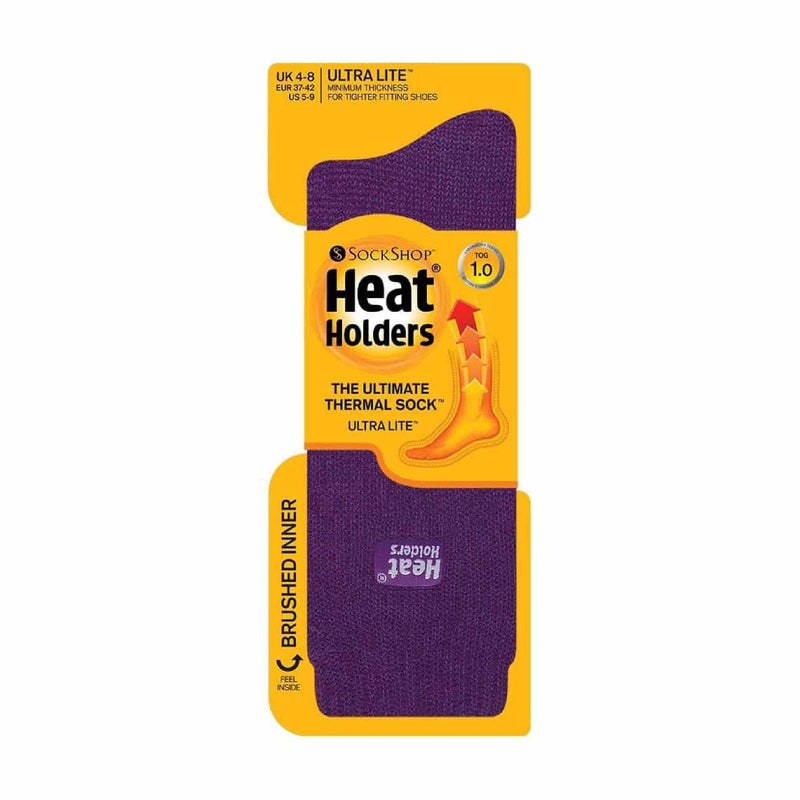 Ladies Ultra Lite Extra Thin 1.0 TOG Casual Thermal Socks (Multipack Options)