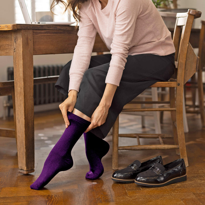 Ladies Ultra Lite Extra Thin 1.0 TOG Casual Thermal Socks (Multipack Options)
