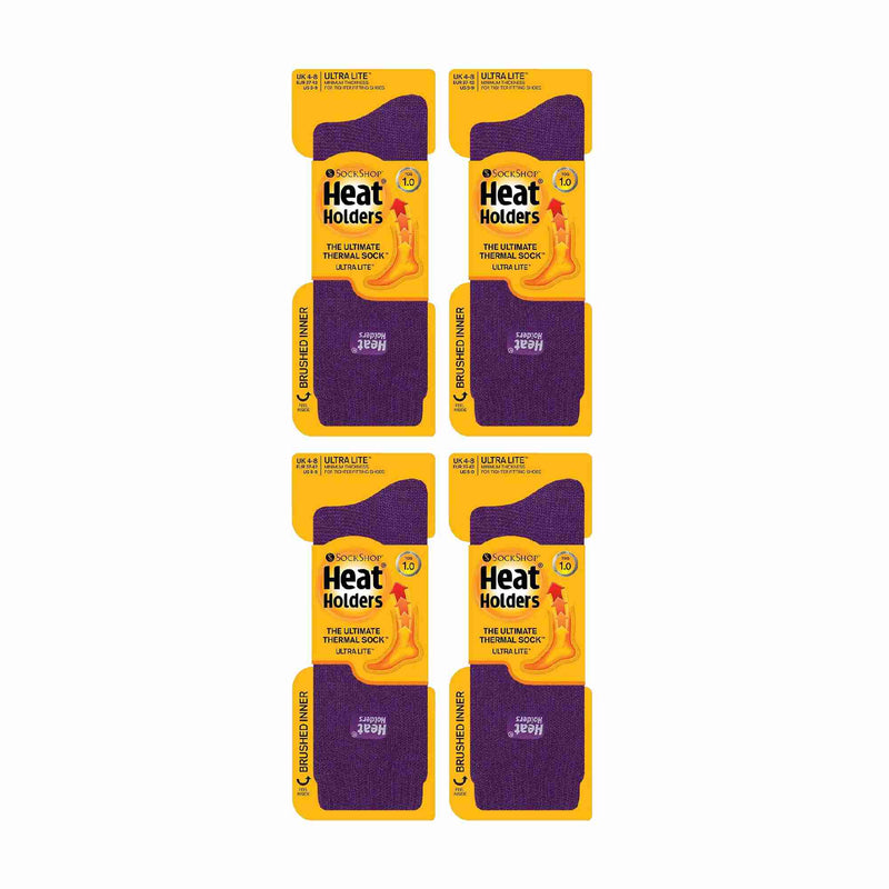 Ladies Ultra Lite Extra Thin 1.0 TOG Casual Thermal Socks (Multipack Options)