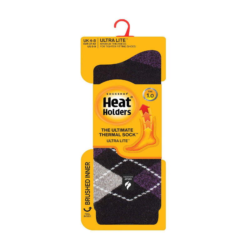 Ladies Ultra Lite Extra Thin 1.0 TOG Casual Thermal Socks (Multipack Options)