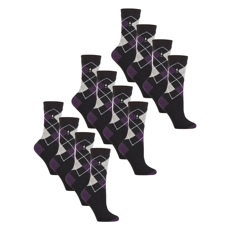 Ladies Ultra Lite Extra Thin 1.0 TOG Casual Thermal Socks (Multipack Options)