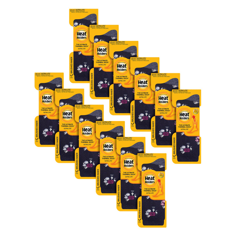 Ladies Ultra Lite Extra Thin 1.0 TOG Casual Thermal Socks (Multipack Options)