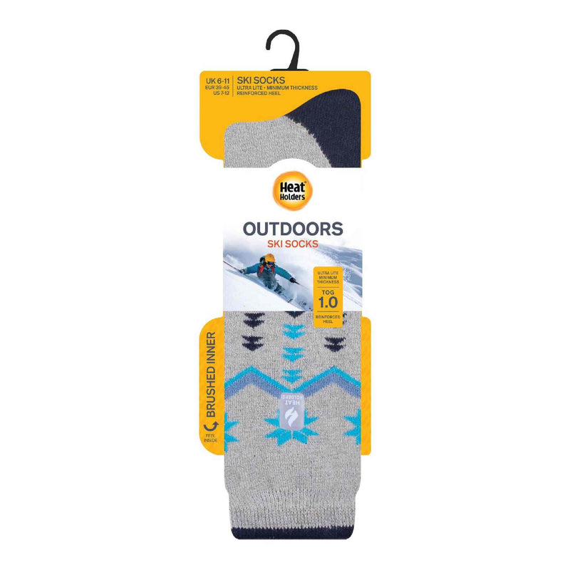 Mens Thin Warm Winter Knee High Lightweight Thermal Ski Socks