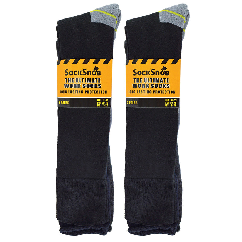 Mens Long Knee High Work Socks (Multipack Options)