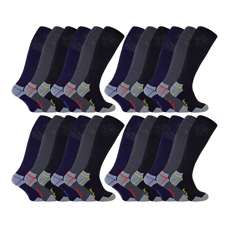 Mens Long Knee High Work Socks (Multipack Options)