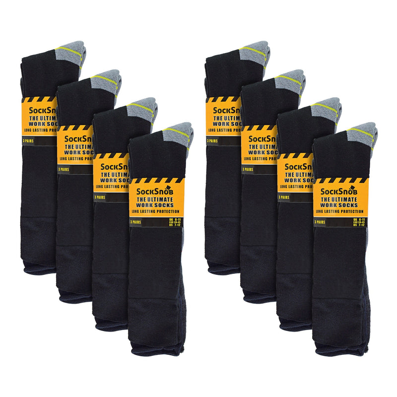 Mens Long Knee High Work Socks (Multipack Options)