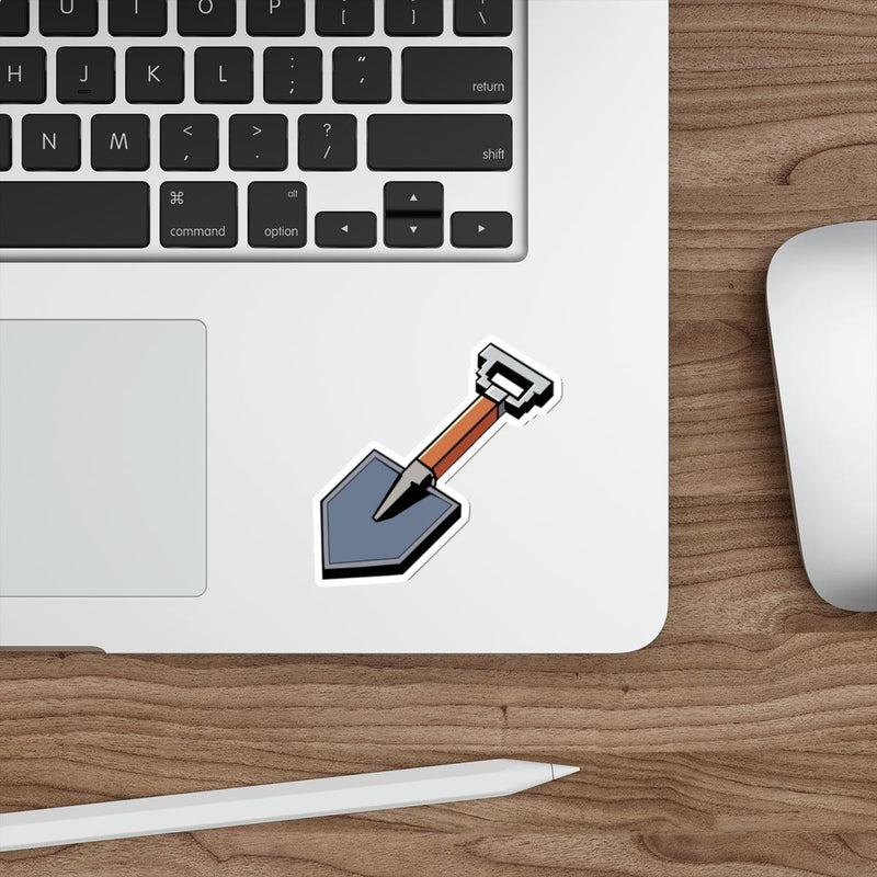 Pixelated Shovel Waterproof Sticker