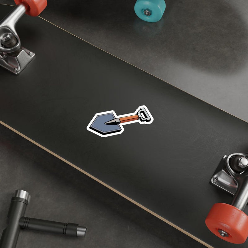 Pixelated Shovel Waterproof Sticker