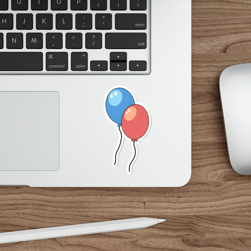 Red and Blue Balloons Waterproof Sticker