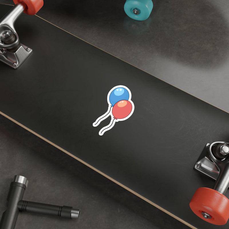 Red and Blue Balloons Waterproof Sticker