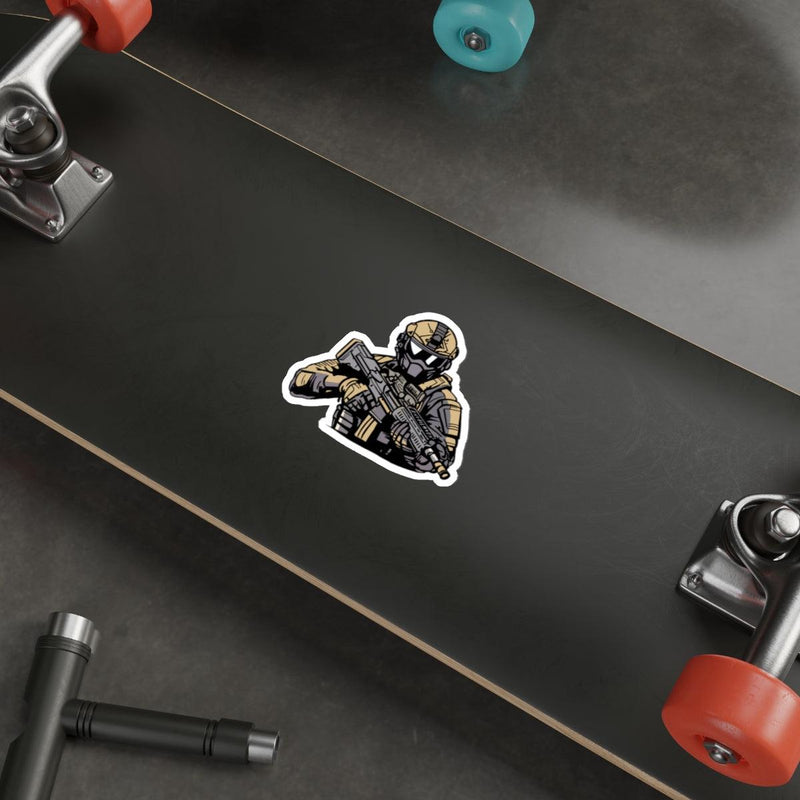 Masked Soldier Waterproof Vinyl Sticker