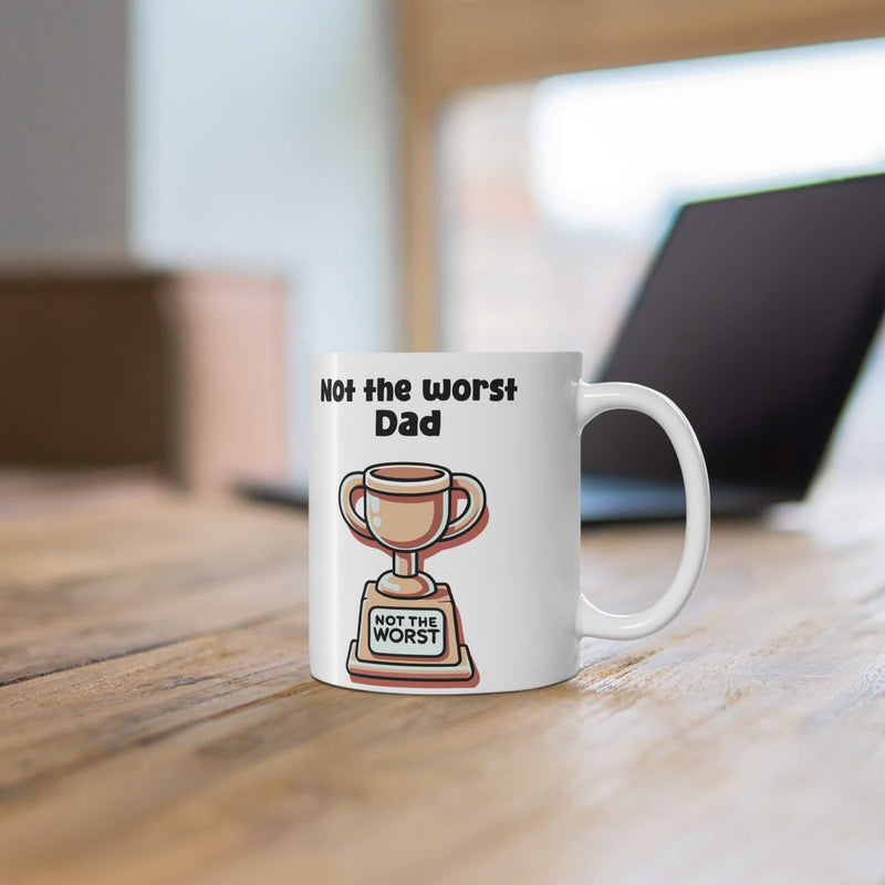 “Not the Worst” Trophy Mug – Personalised