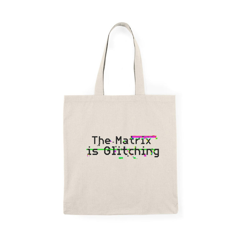 The Matrix Is Glitching Tote Bag – Bold Cyber Glitch Art