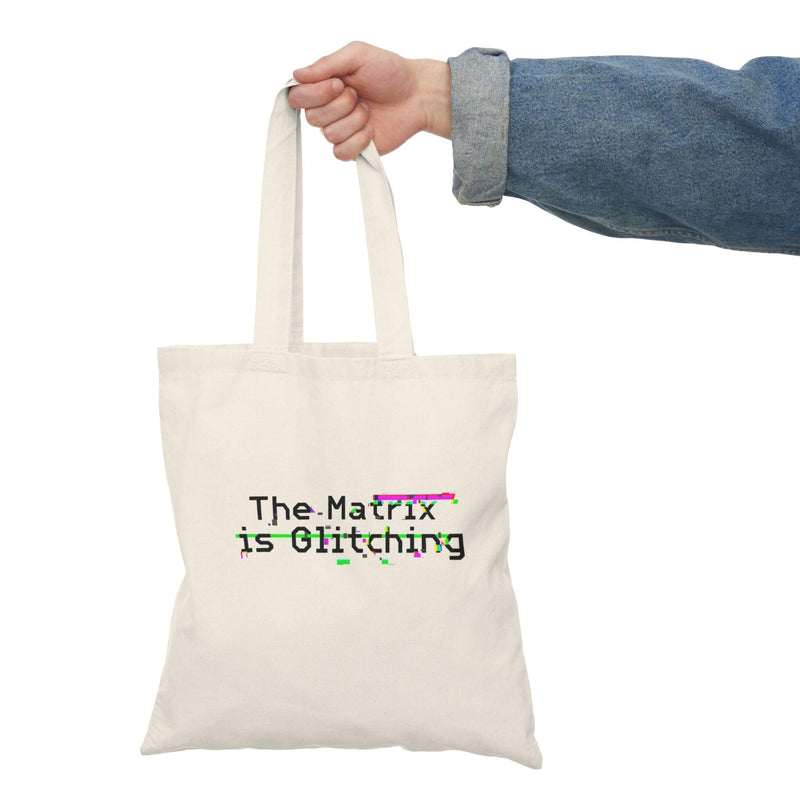 The Matrix Is Glitching Tote Bag – Bold Cyber Glitch Art