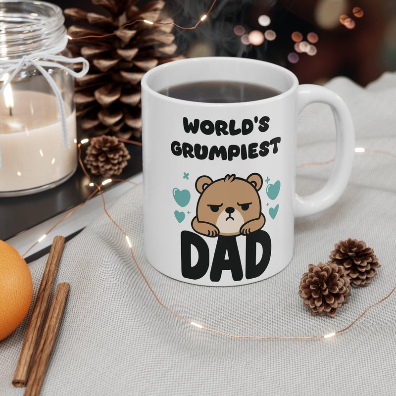 World’s Grumpiest Dad Mug | Funny Bear 11 oz Gift