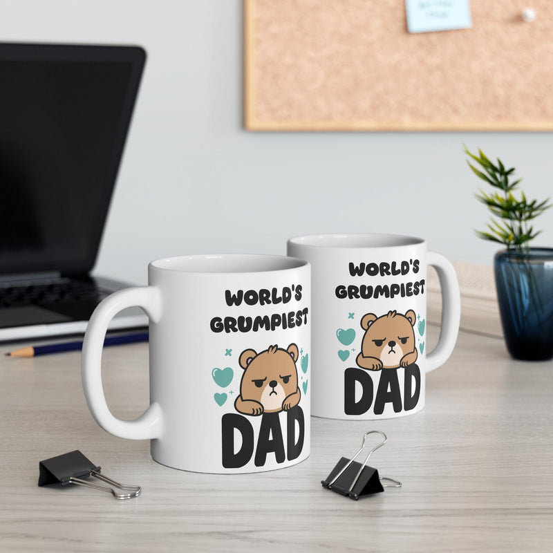 World’s Grumpiest Dad Mug | Funny Bear 11 oz Gift