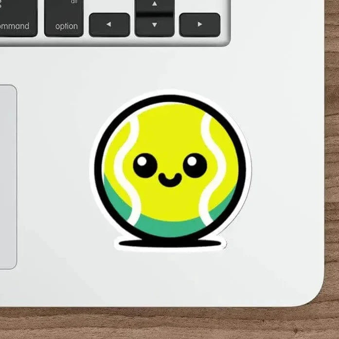 Cartoon Tennis Ball Sticker – Sporty Vinyl Waterproof Decal