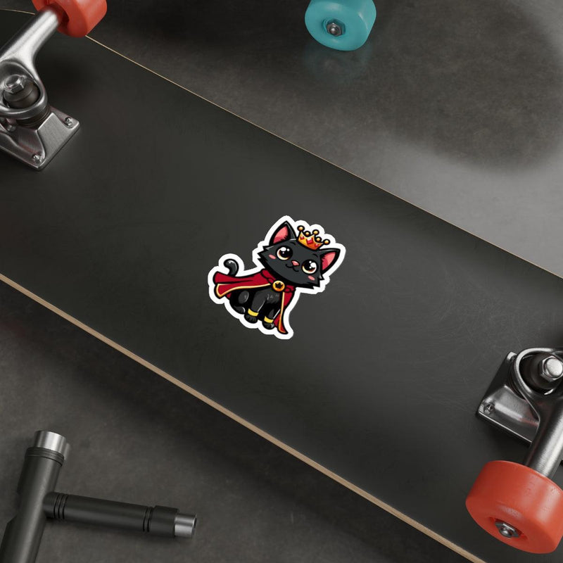 Royal Kitten Sticker – Cute Crowned Cat
