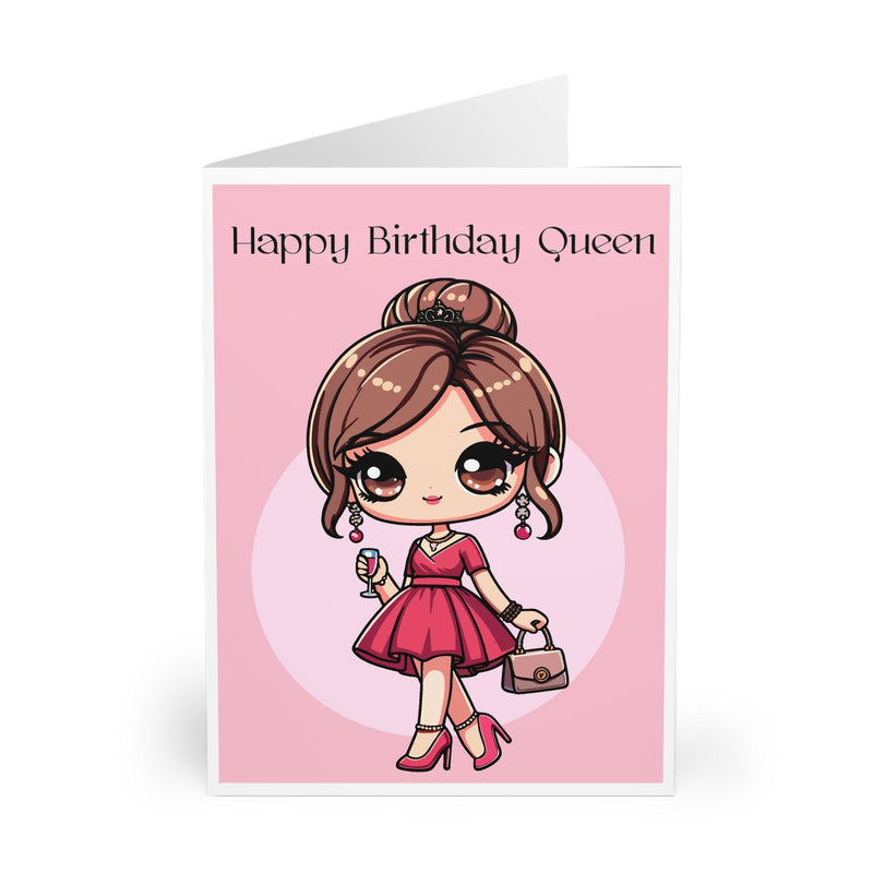 Happy Birthday Queen – Pink Gown Card for Her Big Day
