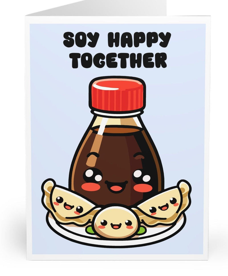Soy Happy Together Card – Cute Foodie Pun for Couples