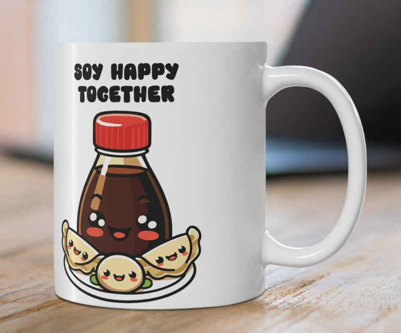 Soy Happy Together Mug | Cute Soy & Gyoza 11 oz