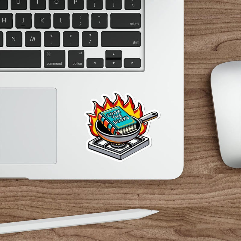 Cook the Books Sticker – Funny Accountant Pun Vinyl Decal