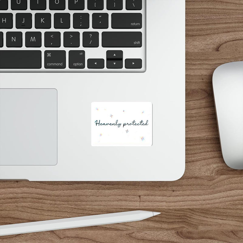 Heavenly Protected Sticker – Faith-Based Aesthetic