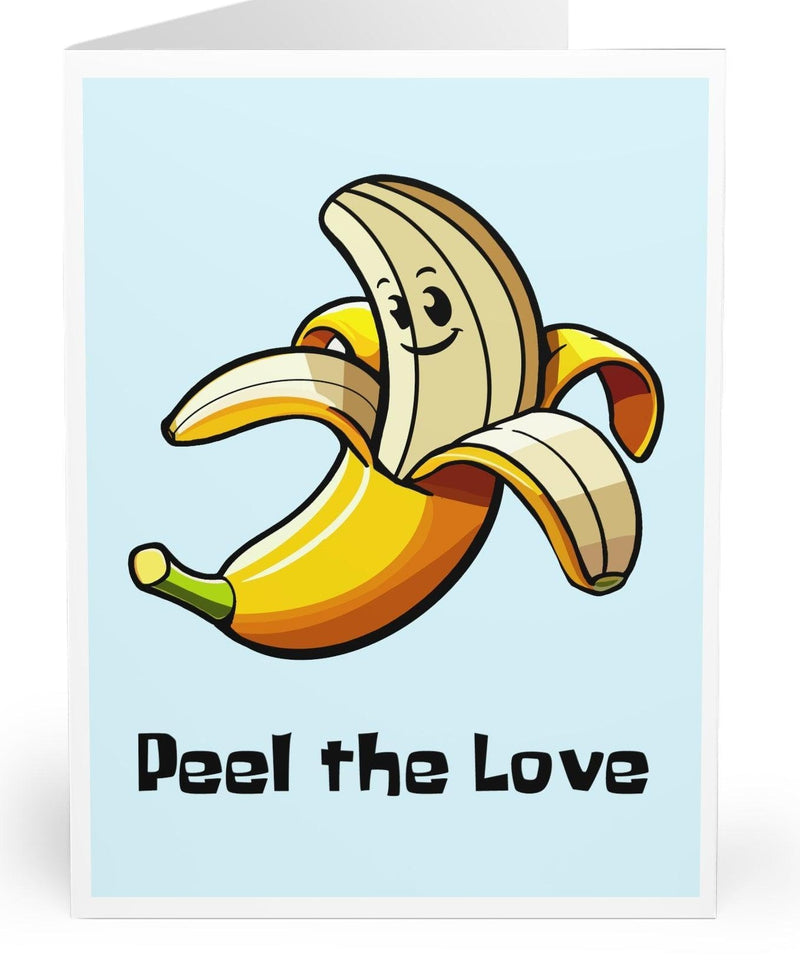 Peel the Love – Cute Banana Pun Greeting Card for Anyone