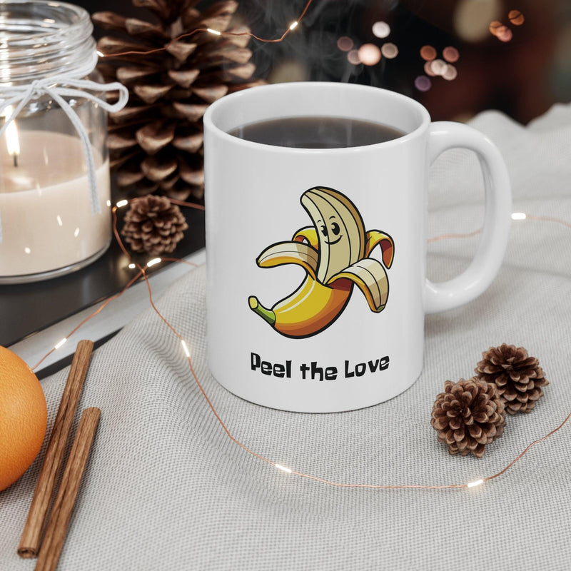 Peel the Love Banana Mug | Cheery 11 oz Pun Gift