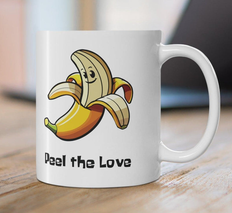 Peel the Love Banana Mug | Cheery 11 oz Pun Gift