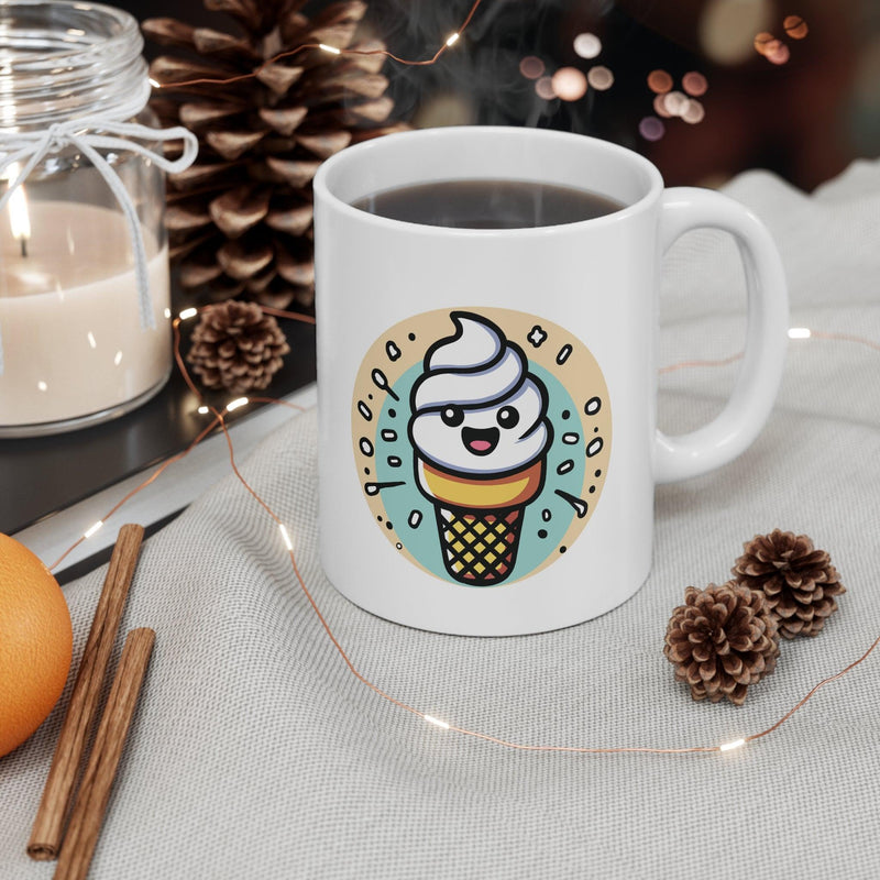 Ice-Cream Cone Cartoon Mug | Sweet 11 oz Treat