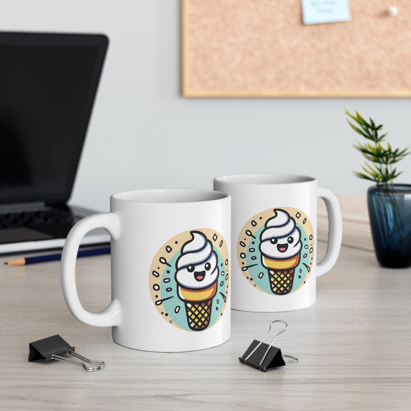 Ice-Cream Cone Cartoon Mug | Sweet 11 oz Treat
