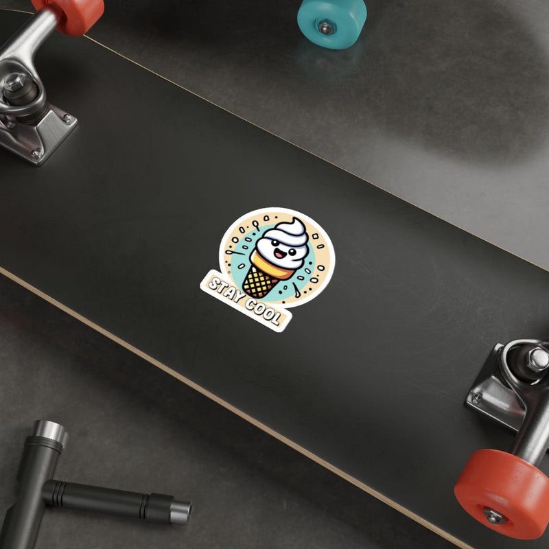 Stay Cool Ice Cream Sticker – Fun Waterproof Vinyl Decal