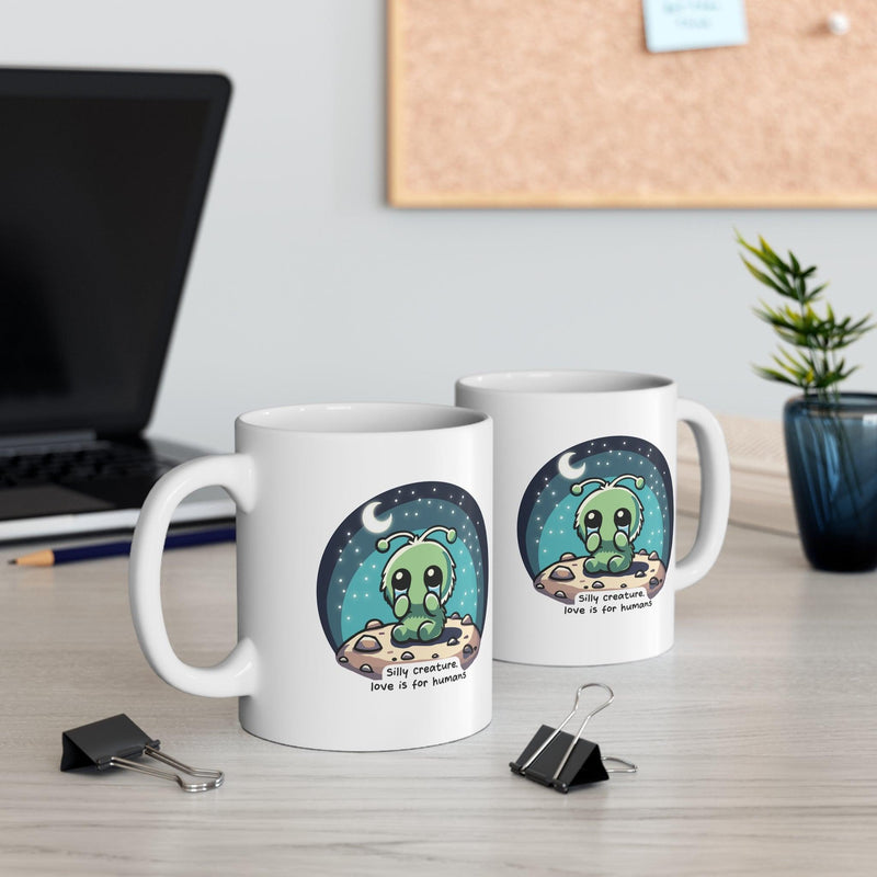Love Is for Humans Creature Mug | Quirky 11 oz Cheer
