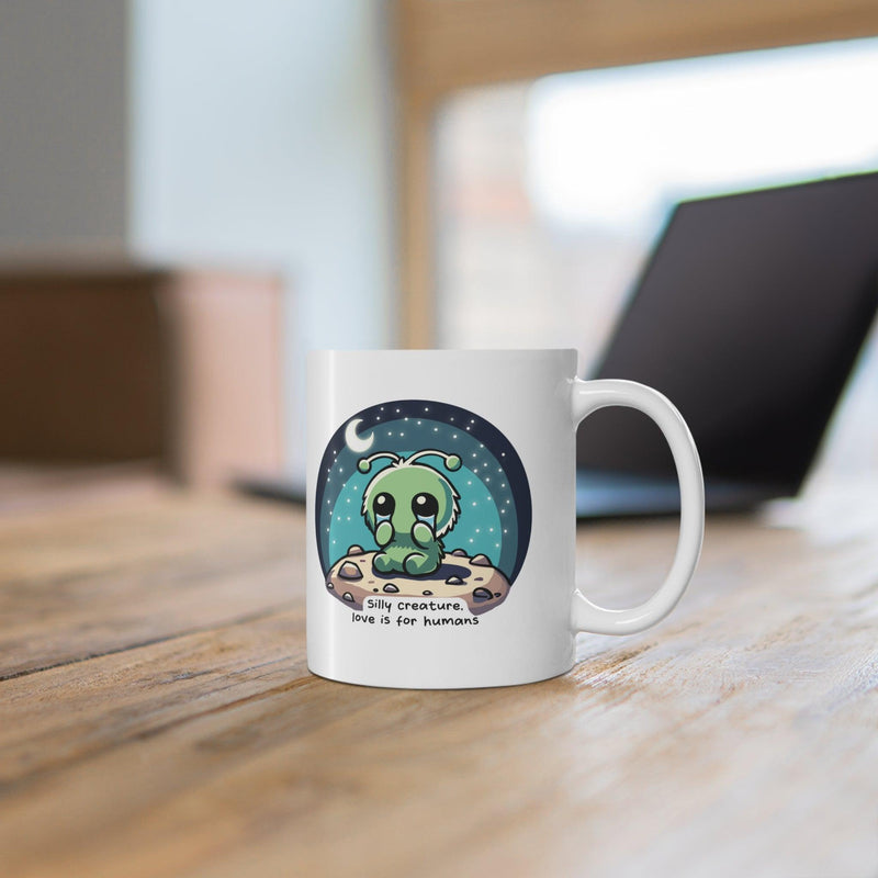 Love Is for Humans Creature Mug | Quirky 11 oz Cheer