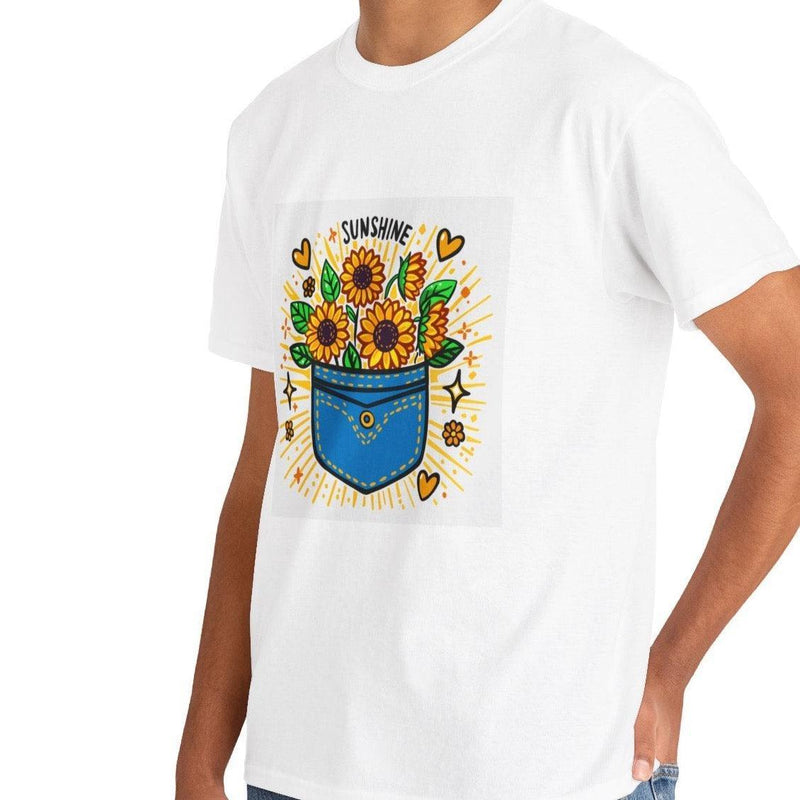 Sunshine – Bold Pocket Sunflower T-Shirt