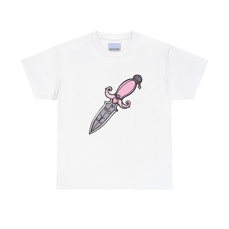 Pink Dagger – Bold & Playful Graphic T-Shirt