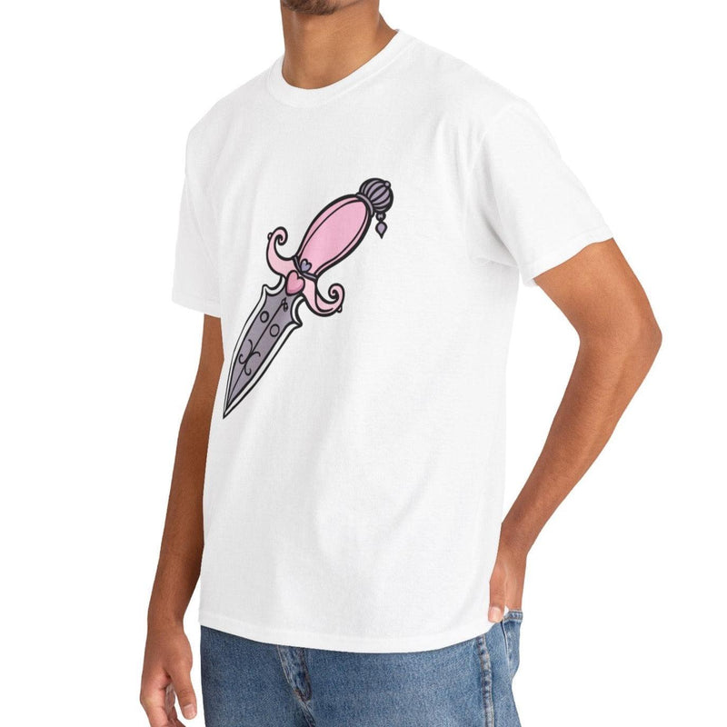 Pink Dagger – Bold & Playful Graphic T-Shirt