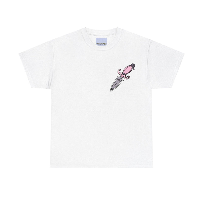 Pink Dagger – Bold & Playful Graphic T-Shirt