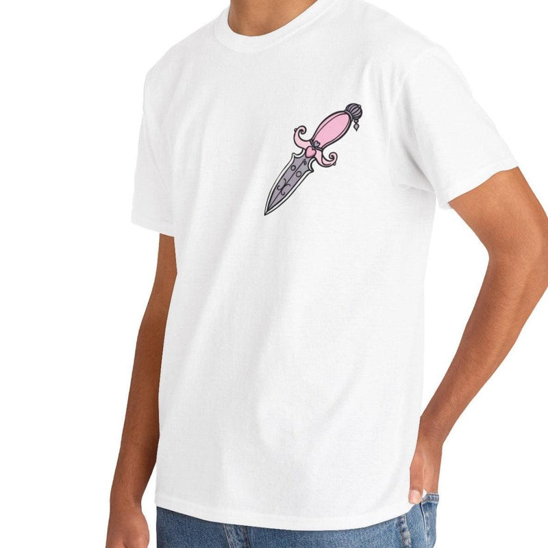 Pink Dagger – Bold & Playful Graphic T-Shirt