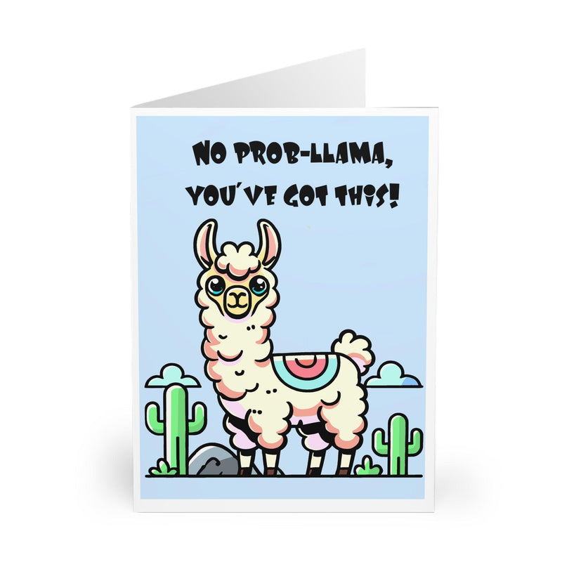 No Prob-llama – Encouragement Card with Cute Pastel Llama