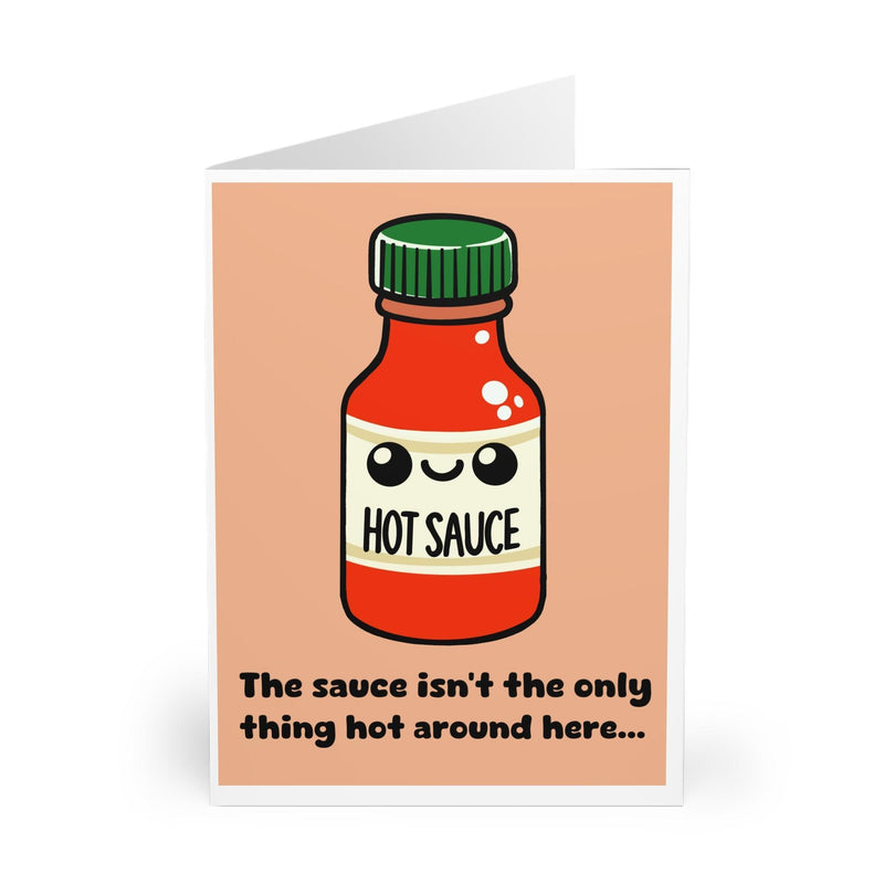 Hot Sauce Flirty Card – Funny Romantic Spicy Greeting Card