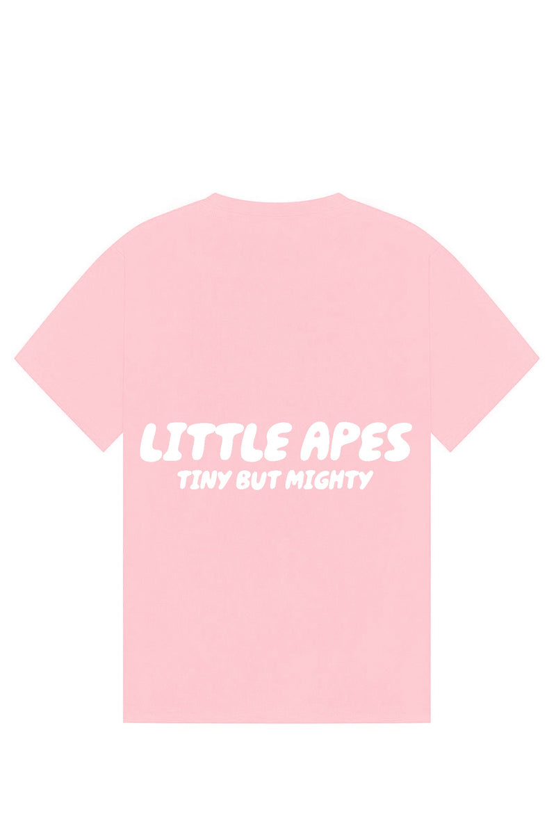 Little Apes Tiny But Mighty Tee - Light Pink
