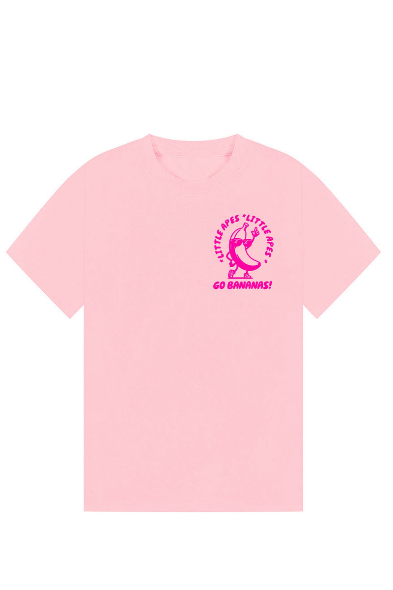 Little Apes Go Bananas Tee - Light Pink